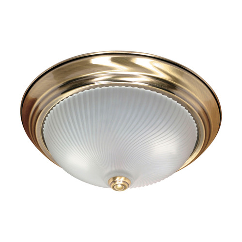 Nuvo 60/238 2 Light; 13 in.; Flush Mount; Frosted Swirl Glass