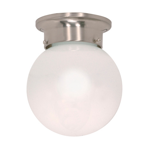 Nuvo 60/245 1 Light; 6 in.; Ceiling Mount; White Ball