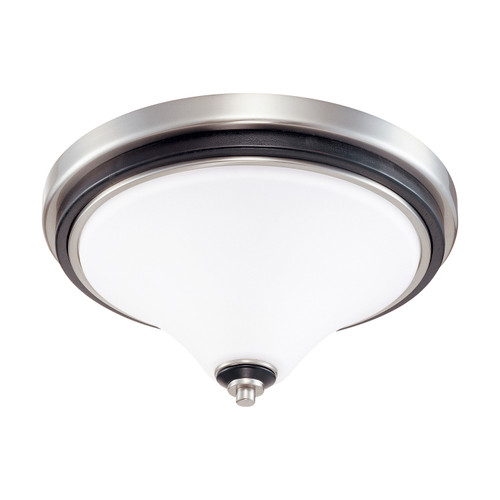 Nuvo 60/2458 Keen ES; 2 Light; 13 in.; Flush Dome with Satin White Glass; Lamp Included