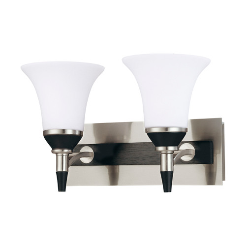 Nuvo 60/2465 Keen ES; 2 Light; Vanity with Satin White Glass; Lamp Included