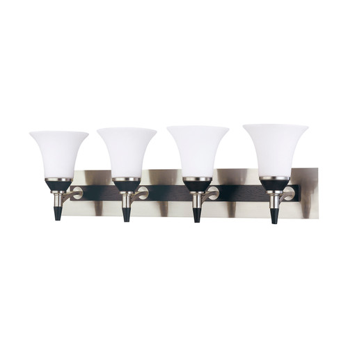 Nuvo 60/2467 Keen ES; 4 Light; Vanity with Satin White Glass; Lamp Included