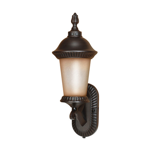 Nuvo 60/2501 Clarion ES; 3 Light; Wall Lantern Arm Up with Brushed Wheat Glass; Lamp Included