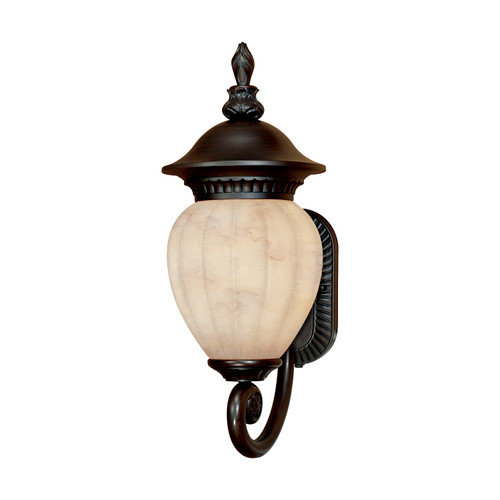 Nuvo 60/2512 Balun ES; 3 Light; Wall Lantern Arm Up with Honey Marble Glass; Lamp Included