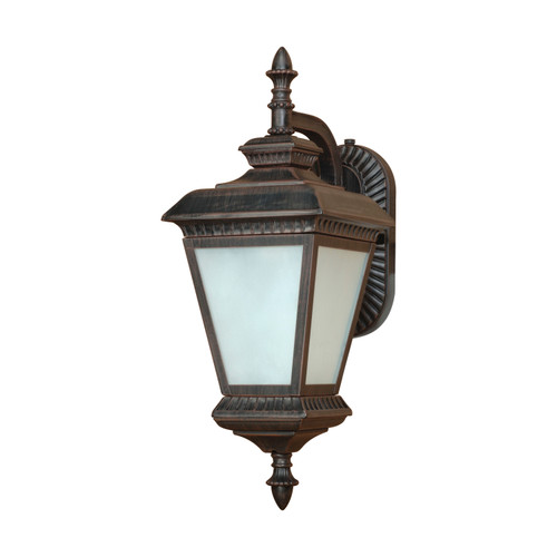 Nuvo 60/2526 Charter ES; 2 Light; Wall Lantern Arm Down with White Water Glass; Lamp Included