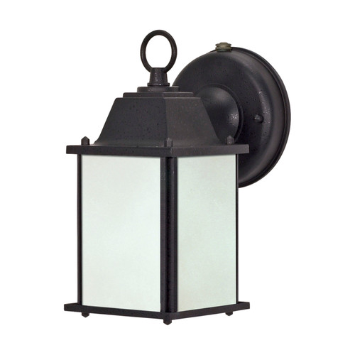 Nuvo 60/2529 Cube Lantern ES; 1 Light; Wall Lantern with Frosted Beveled Glass; Lamp Included