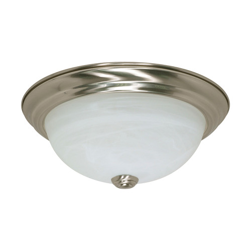 Nuvo 60/2621 2 Light ES 11 in.; Flush Fixture with Alabaster Glass; (2) 13w GU24 Lamps Included