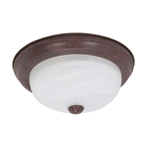 Nuvo 60/2624 2 Light ES 11 in.; Flush Fixtue with Alabaster Glass; (2) 13w GU24 Lamps Included