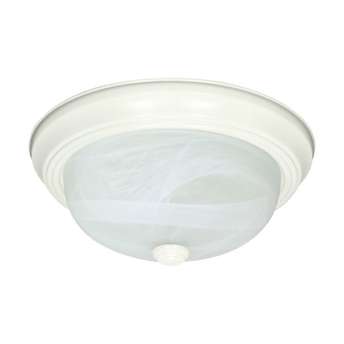 Nuvo 60/2631 3 Light ES 15 in.; Flush Fixture with Alabaster Glass; (3) 13w GU24 Lamps Included