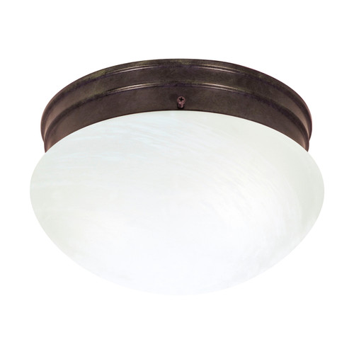 Nuvo 60/2634 2 Light ES Medium Mushroom with Alabaster Glass; (2) 13w GU24 Lamps Included