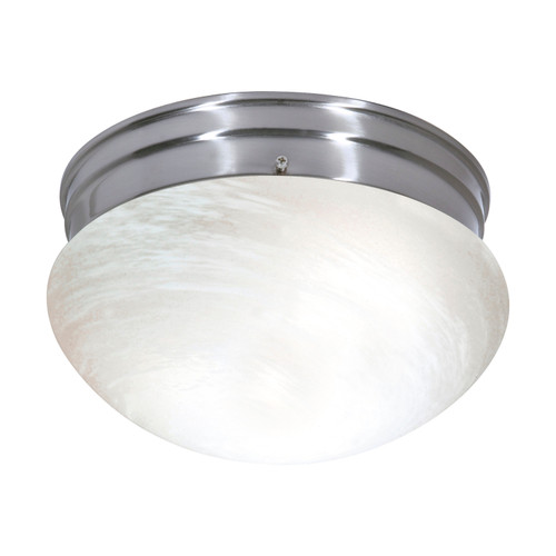 Nuvo 60/2635 2 Light ES Medium Mushroom with Alabaster Glass; (2) 13w GU24 Lamps Included