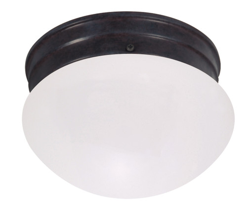 Nuvo 60/2641 8 in.; Mushroom Mahogany Bronze Frosted Glass Incandescent