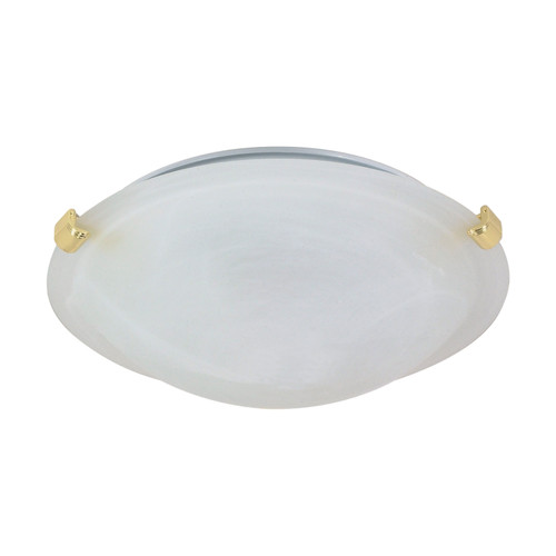 Nuvo 60/274 1 Light; 12 in.; Flush Mount; Tri-Clip with Alabaster Glass