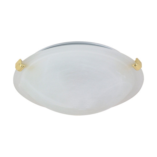 Nuvo 60/275 2 Light; 16 in.; Flush Mount; Tri-Clip with Alabaster Glass