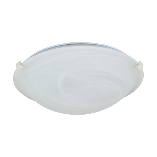 Nuvo 60/276 1 Light; 12 in.; Flush Mount; Tri-Clip with Alabaster Glass