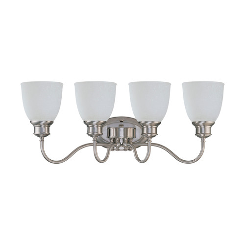 Nuvo 60/2802 Bella; 4 Light; Vanity with Frosted Linen Glass