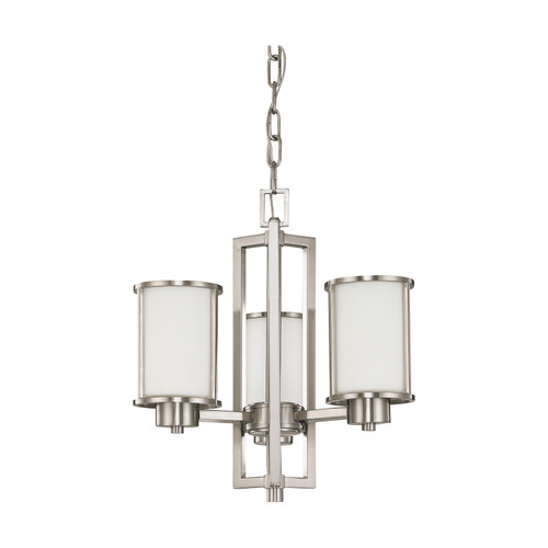 Nuvo 60/2851 Odeon; 3 Light; (convertible up/down) Chandelier with Satin White Glass