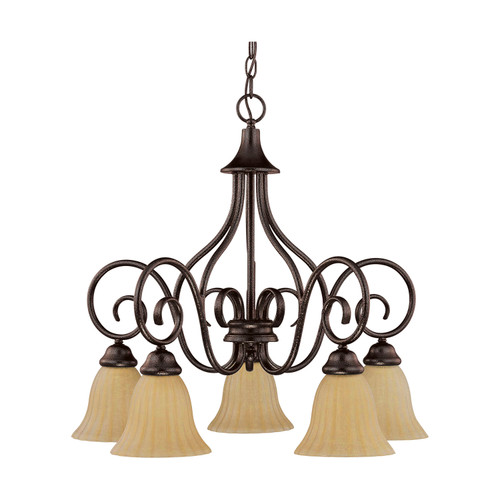 Nuvo 60/2892 Moulan ES; 5 Light; Chandelier; Arms Down; (5) 13W GU24 Lamps Included
