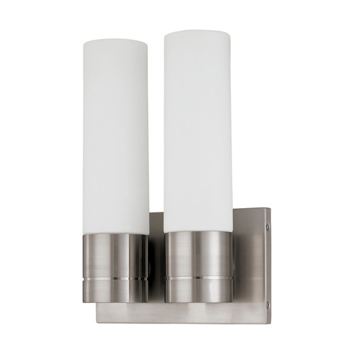 Nuvo 60/2938 Link; 2 Light; (Twin)Tube Wall Sconce with White Glass