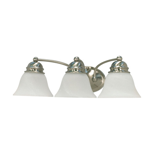 Nuvo 60/3206 Empire ES; 3 Light; 21 in.; Vanity with Alabaster Glass; (3) 13W GU24 Lamps Included