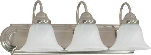 Nuvo 60/3209 Ballerina ES; 3 Light; 24 in.; Vanity with Alabaster Glass; (3) 13W GU24 Lamps Included