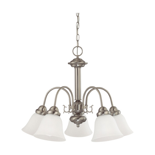 Nuvo 60/3240 Ballerina; 5 Light; 24 in.; Chandelier with Frosted White Glass