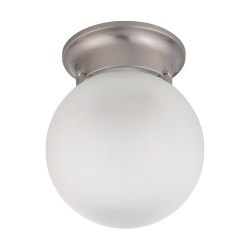 Nuvo 60/3299 1 Light; 6 in.; Ceiling Mount with Frosted White Glass; (1) 13W GU24 Lamp Included