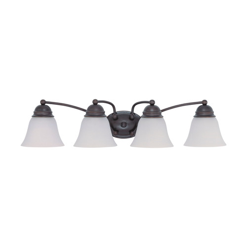 Nuvo 60/3358 Empire ES; 4 Light; 29 in.; Vanity with Frosted White Glass; (3) 13W GU24 Lamps Included