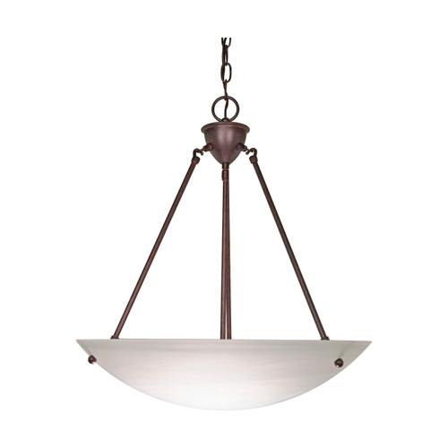 Nuvo 60/371 3 Light; 23 in.; Pendant; Alabaster Glass Bowl