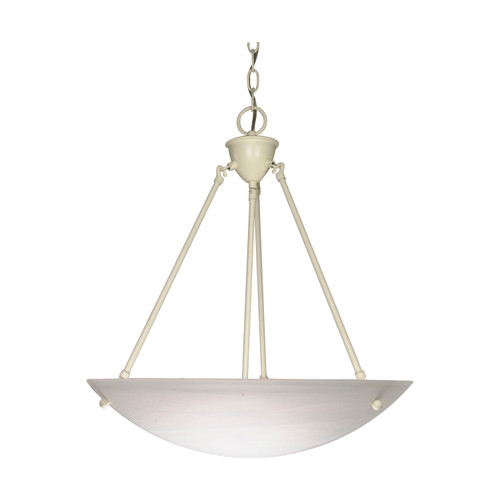 Nuvo 60/373 3 Light; 23 in.; Pendant; Alabaster Glass Bowl