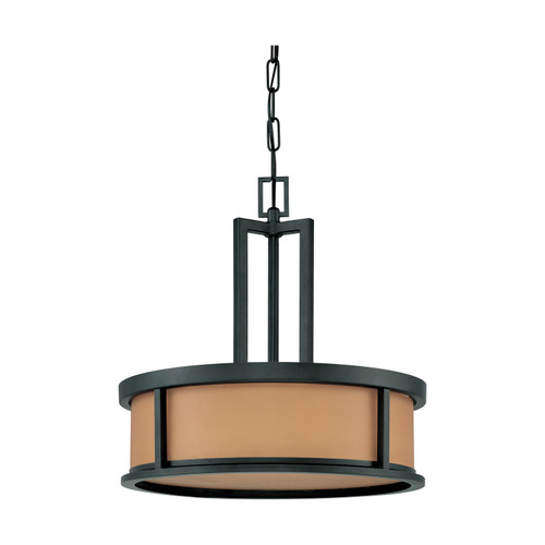 Nuvo 60/3827 Odeon ES; 4 Light; Pendant with Parchment Glass; (4) 13W GU24 Lamps Included