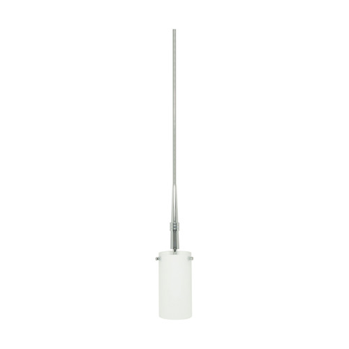 Nuvo 60/3864 Jet ES; 1 Light; Mini Pendant with Satin White Glass; (1) 13W GU24 Lamp Included