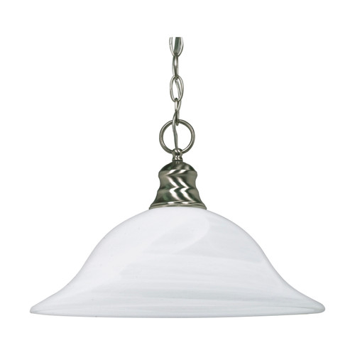 Nuvo 60/390 1 Light; 16 in.; Pendant; Alabaster Glass