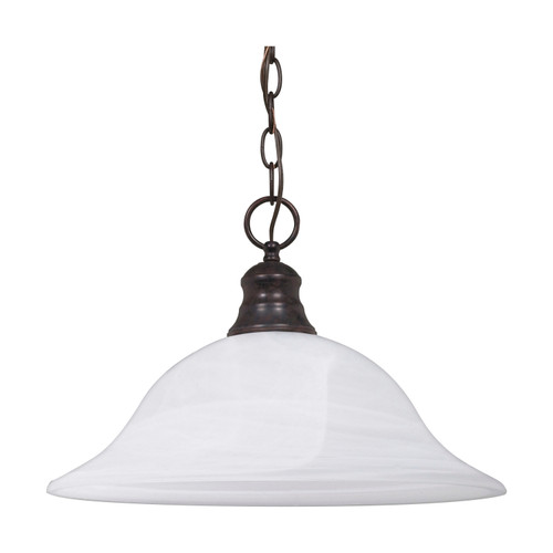 Nuvo 60/391 1 Light; 16 in.; Pendant; Alabaster Glass