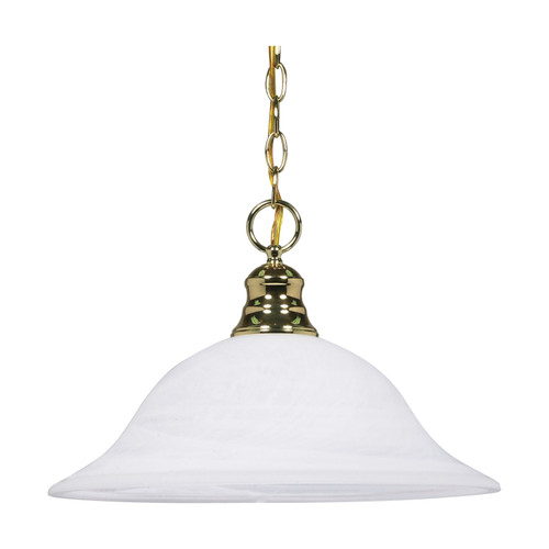 Nuvo 60/392 1 Light; 16 in.; Pendant; Alabaster Glass