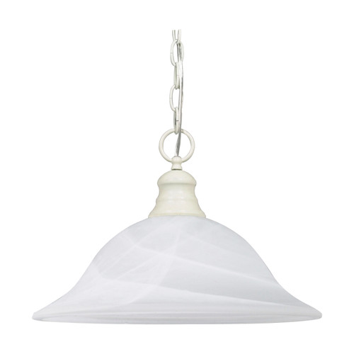 Nuvo 60/393 1 Light; 16 in.; Pendant; Alabaster Glass