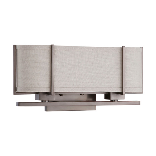 Nuvo 60/4044 Portia ES; 2 Light; Sconce with Khaki Fabric Shade; (2) 13W GU24 Lamps Included