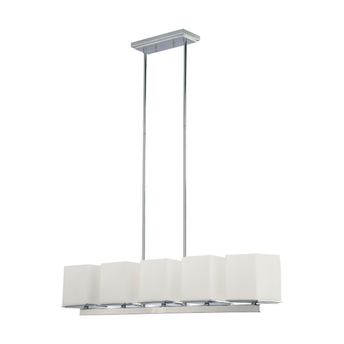 Nuvo 60/4091 Bento; 5 Light; Island Pendant with Satin White Glass