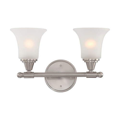 Nuvo 60/4142 Surrey; 2 Light; Vanity Fixture with Frosted Glass