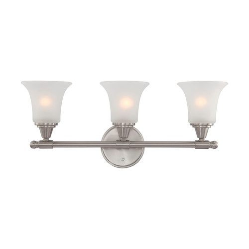 Nuvo 60/4143 Surrey; 3 Light; Vanity Fixture with Frosted Glass