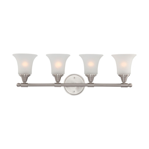 Nuvo 60/4144 Surrey; 4 Light; Vanity Fixture with Frosted Glass