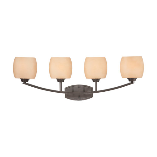 Nuvo 60/4204 Helium; 4 Light; Vanity Fixture with Cream Beige Glass