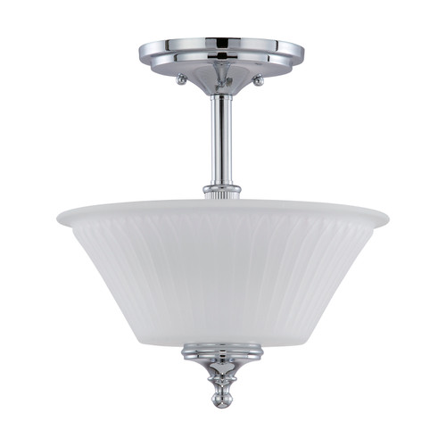 Nuvo 60/4268 Teller; 2 Light; Semi-Flush Fixture with Frosted Etched Glass Nuvo 60/4268 Teller; 2 Light; Semi-Flush Fixture with Frosted Etched Glass