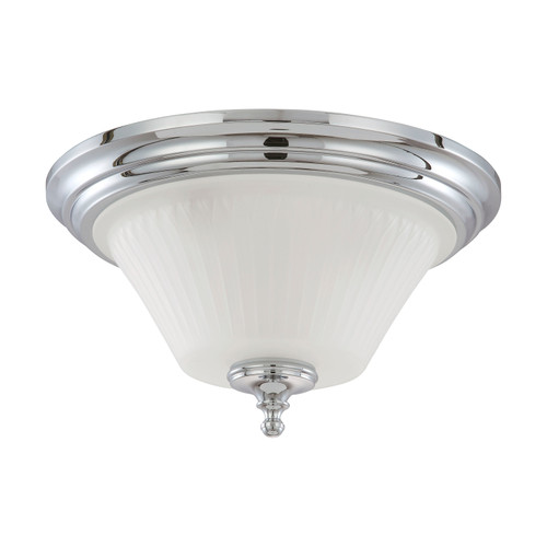 Nuvo 60/4272 Teller; 3 Light; Flush Dome Fixture with Frosted Etched Glass