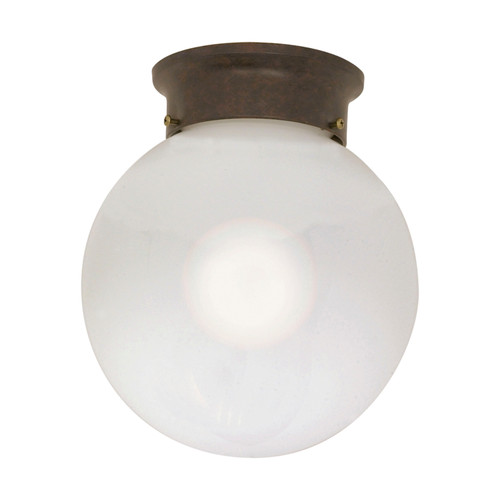 Nuvo 60/433 1 Light; CFL; 6 in.; Flush Mount; White Ball; (1) 13W GU24 Lamps Included