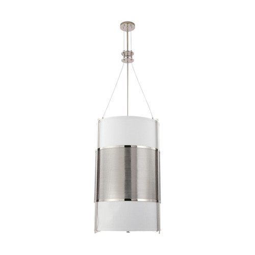 Nuvo 60/4332 Diesel ES; 6 Light; Vertical Pendant with Slate Gray Fabric Shade; (6) 13W GU24 Lamps Incl.