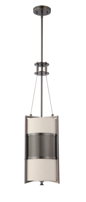 Nuvo 60/4431 Diesel; 1 Light; Vertical Pendant with Khaki Fabric Shade