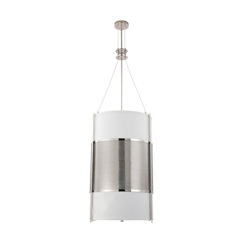 Nuvo 60/4442 Diesel; 6 Light; Vertical Pendant with Slate Gray Fabric Shade