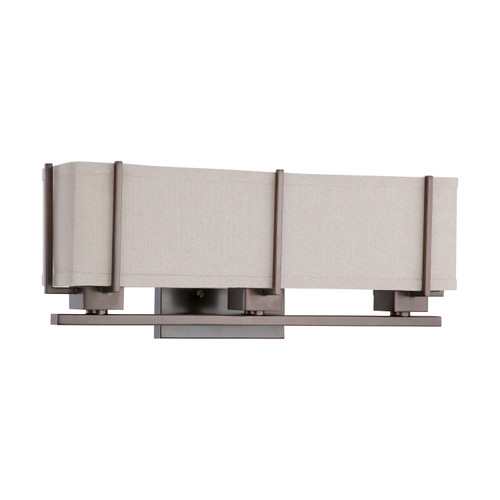 Nuvo 60/4484 Logan; 3 Light; Sconce with Khaki Fabric Shade; (3) 13W GU24 Lamps Included