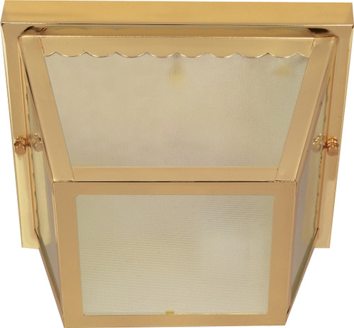 Nuvo 60/471 2 Light; 10 in.; Carport Flush Mount with Textured Frosted Glass