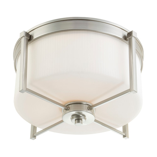 Nuvo 60/4712 Wright; 3 Light; Large Flush Fixture with Satin White Glass